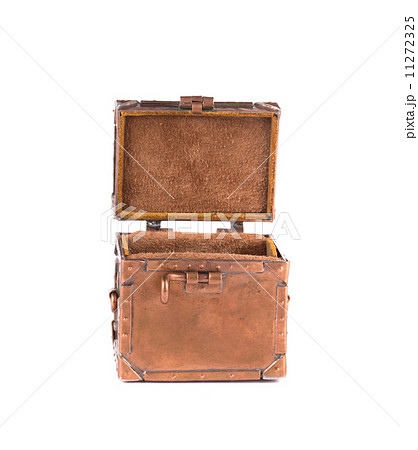Antique brass coffret with lock. Antique brass coffret with lock. 11272325