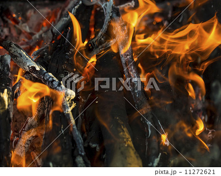 Close up of blazing fire. 11272621