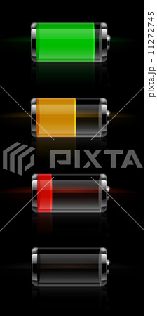 Glossy transparent battery level indicator 11272745