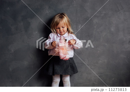 Portrait of emotional little girl Portrait of emotional little girl 11273813