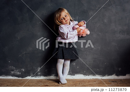 Portrait of emotional little girl Portrait of emotional little girl 11273870