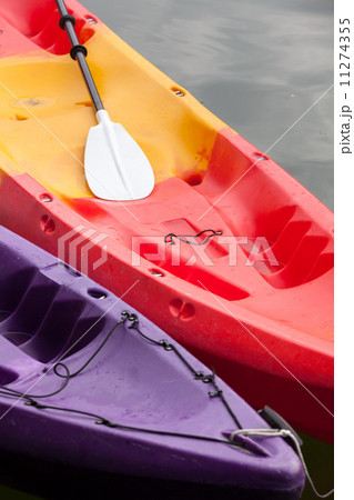 Canue, kayak close up ith paddle Canue, kayak close up ith paddle 11274355