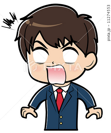驚く学生のイラスト素材
