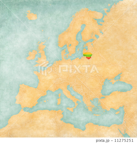 Map of Europe - Lithuania (Vintage Series) Map of Europe - Lithuania (Vintage Series) 11275251