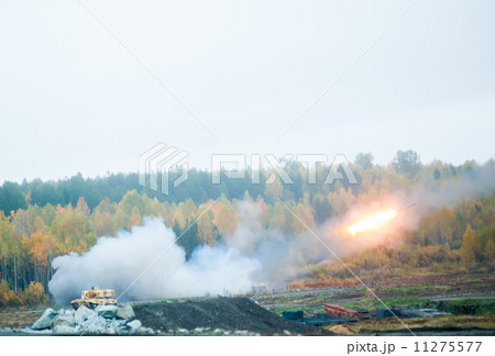 Rocket launch by TOS-1A system Rocket launch by TOS-1A system 11275577