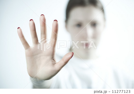 Young woman showing palm 11277123