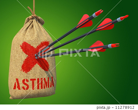 Asthma - Arrows Hit in Red Mark Target. 11278912