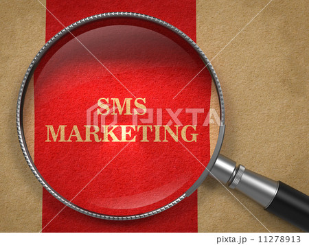SMS Marketing through Magnifying Glass. 11278913