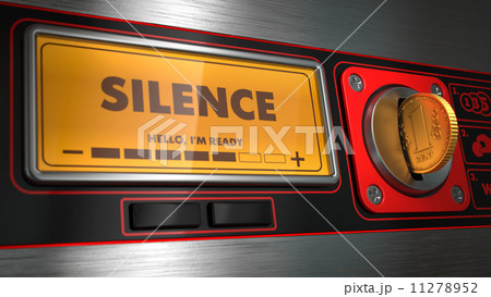 Silence on Display of Vending Machine. 11278952