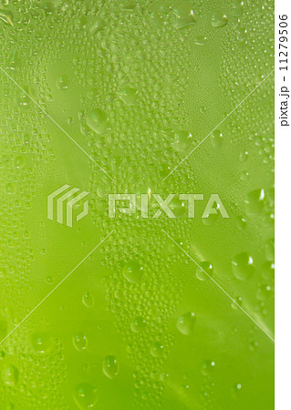 water drops on a green water drops on a green 11279506