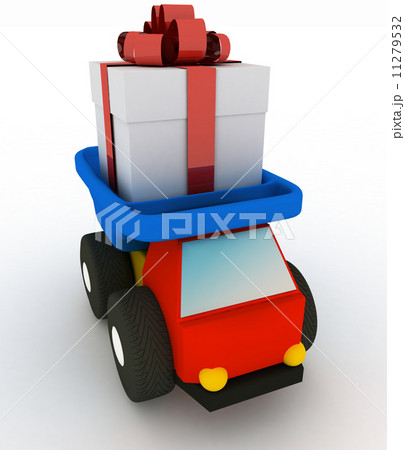 Toy truck drives a gift Toy truck drives a gift 11279532