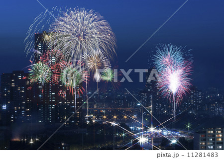 天神祭　奉納花火 11281483