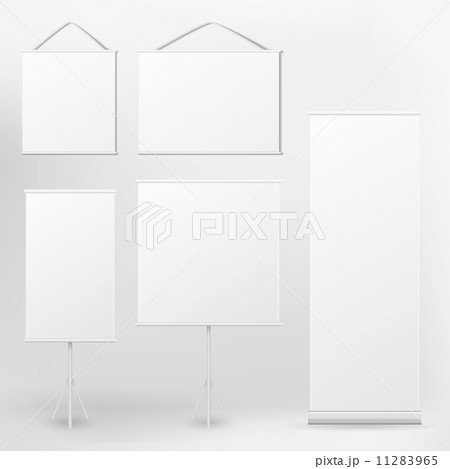 vector blank roll up banner and placard vector blank roll up banner and placard 11283965