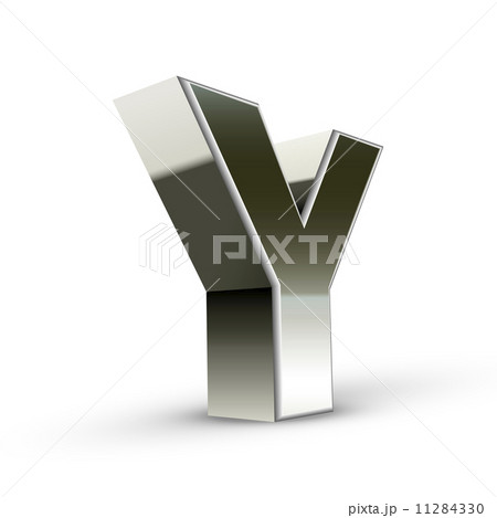 3d silver steel letter Y 11284330
