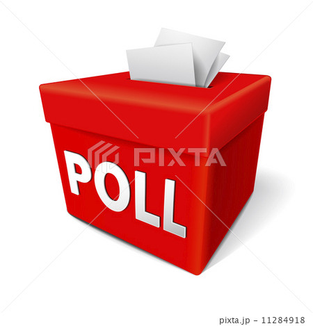 poll word on a red collection box 11284918