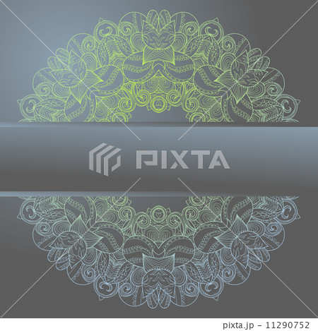 Circle lace hand-drawn ornament card 11290752