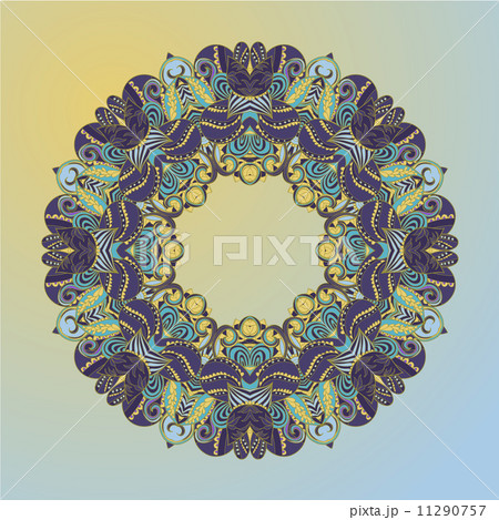 Circle lace hand-drawn ornament card 11290757