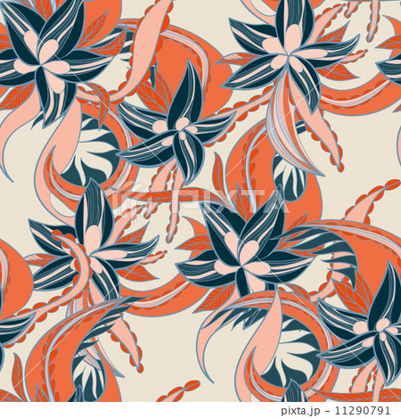 floral pattern with colorful blooming flowers floral pattern with colorful blooming flowers 11290791