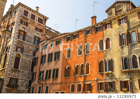Facades of houses on a street in Venice, Italy Facades of houses on a street in Venice, Italy 11290975