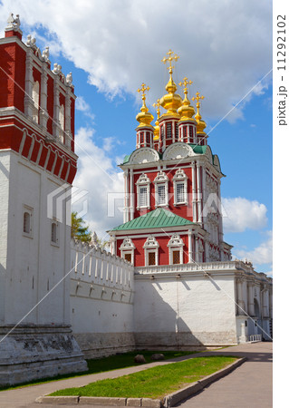 Tower of the Novodevichy Convent in Moscow on a background of blue sky 11292102