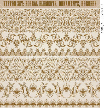 Horizontal elements decoration vector 11292103