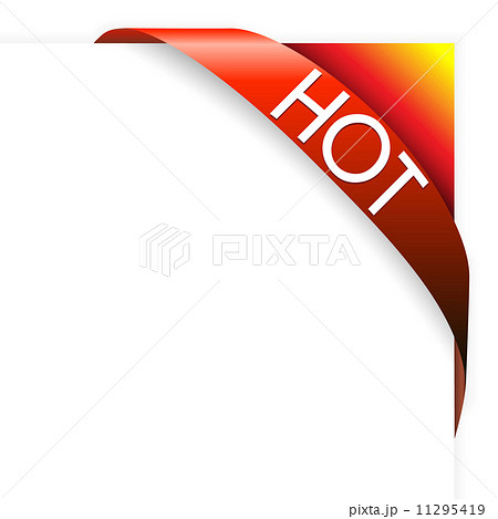 Hot red corner ribbon 11295419
