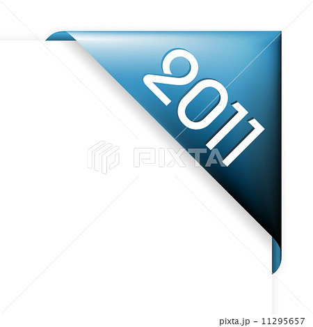 Fresh blue Christmas corner ribbon 11295657