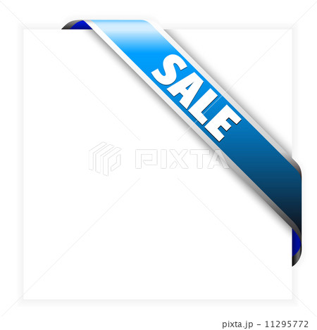 Blue corner sale ribbon 11295772