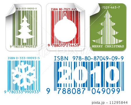 Labels with Christmas bar codes Labels with Christmas bar codes 11295844