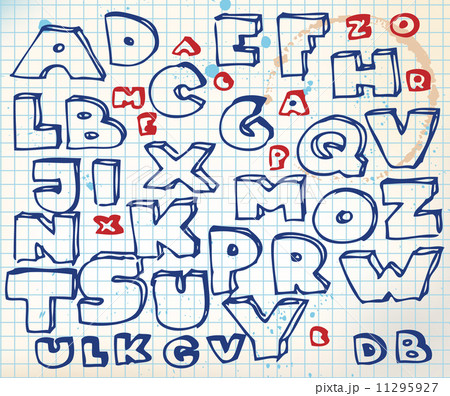 Hand drawn doodle alphabet 11295927