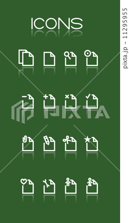 Simple white icons 11295955