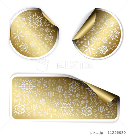 Golden Christmas labels and stickers 11296020