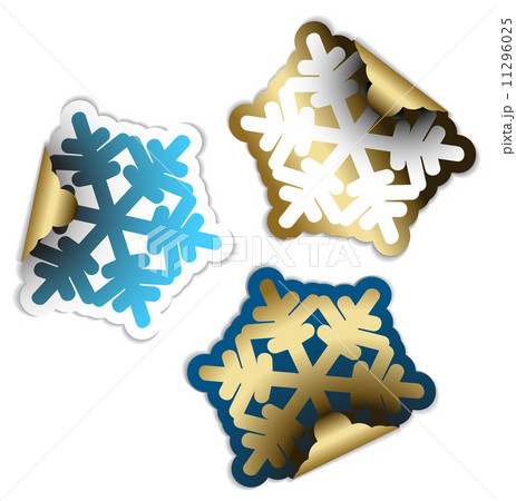 Snow flakes as labels 11296025