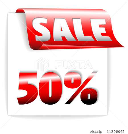 Fresh red sale ribbon / paper - bookmark 11296065