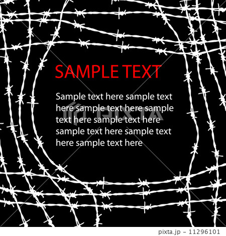 Frame made from barbed wires.... 11296101