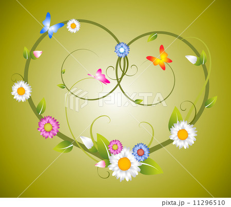 Spring floral heart made from flowers Spring floral heart made from flowers 11296510