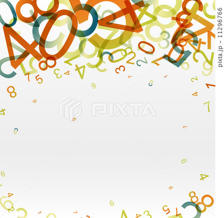 Abstract background with colorful rainbow numbers 11296766