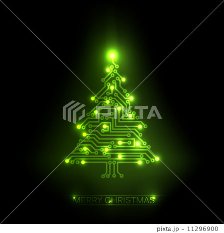 Vector christmas tree from digital circuit Vector christmas tree from digital circuit 11296900