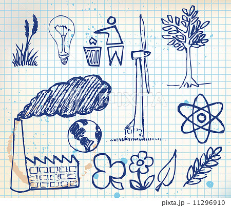 Set of ecology hand-drawn icons 11296910