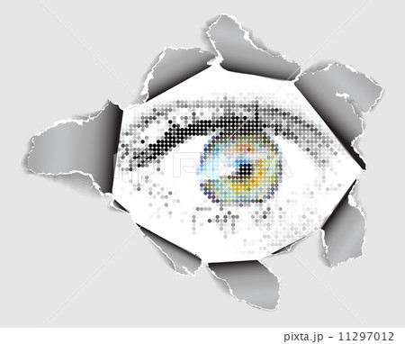 Eye looking from the hole 11297012