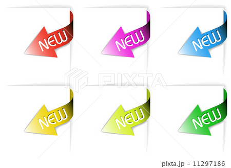 Colorful new corner ribbons set 11297186
