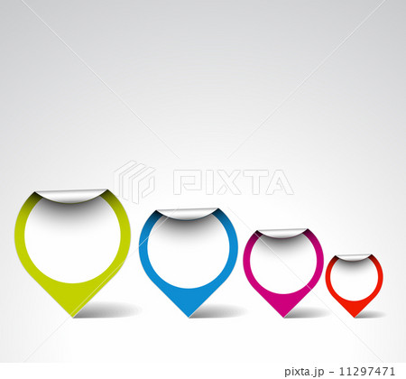 Colorful Round labels / pointersのイラスト素材 [11297471] - PIXTA