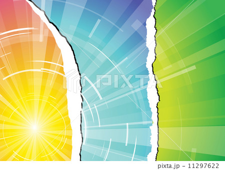 sun with blue sky and green ground 11297622