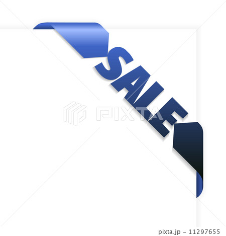 Sale corner ribbon on a white paper Sale corner ribbon on a white paper 11297655