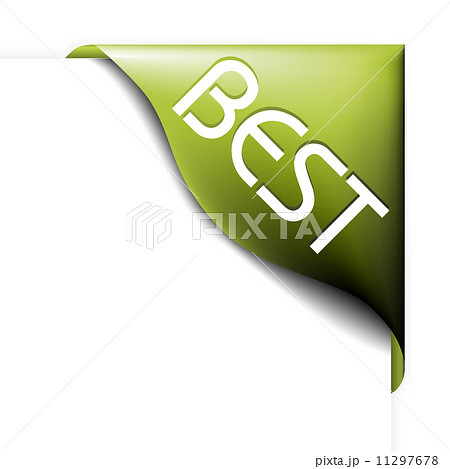 Green corner ribbon for bestseller 11297678