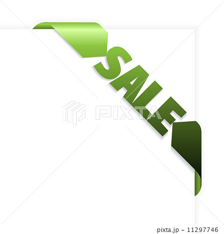 Sale green corner ribbon Sale green corner ribbon 11297746