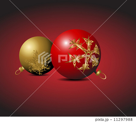 Red and golden Christmas bulbs Red and golden Christmas bulbs 11297988