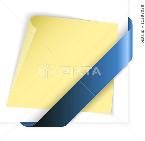 Empty blue corner ribbon Empty blue corner ribbon 11298028