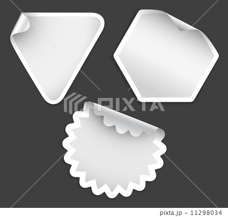 White labels and stickers with borders 11298034