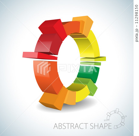 Colorful abstract 3D shape 11298150